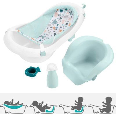 4-in-1 Sling 'n Seat Baby Bath Tub Pacific Pebble, Unisex