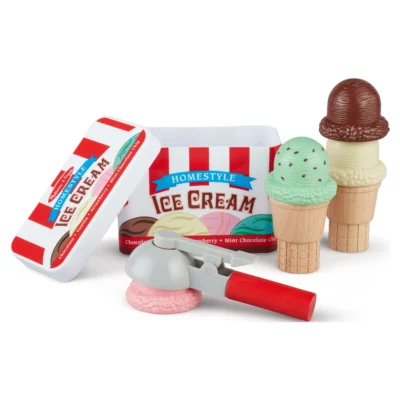 Scoop and Stack Ice Cream Cone Magnetic Pretend Play Set